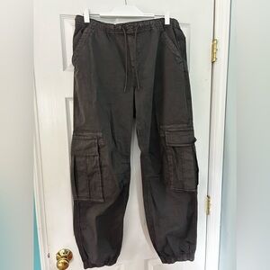 Garage Dark Gray Cargo Parachute Pants